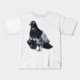 Flying Pigeon with Miniature Pigeon Camera Drone Photography Kids T-Shirt